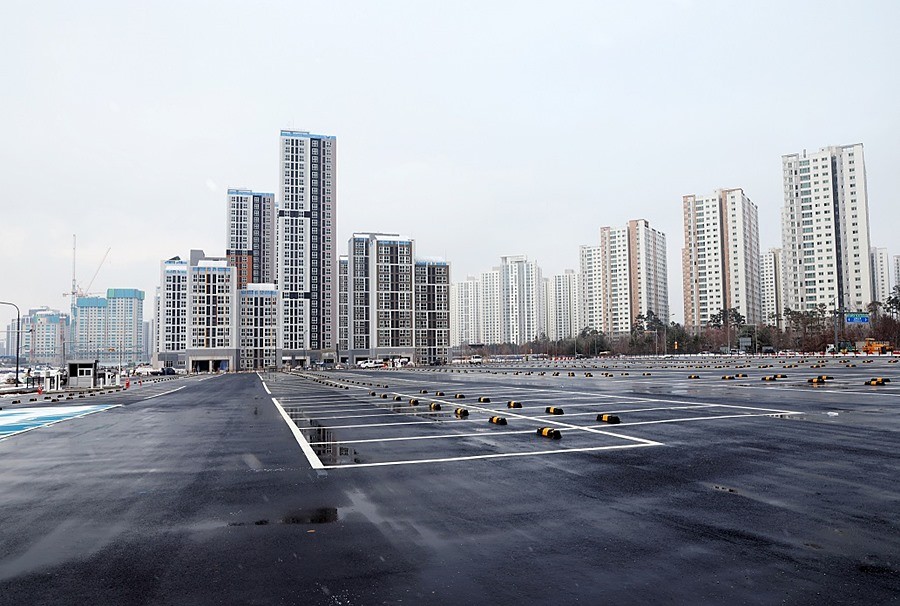 임시주차장 모습