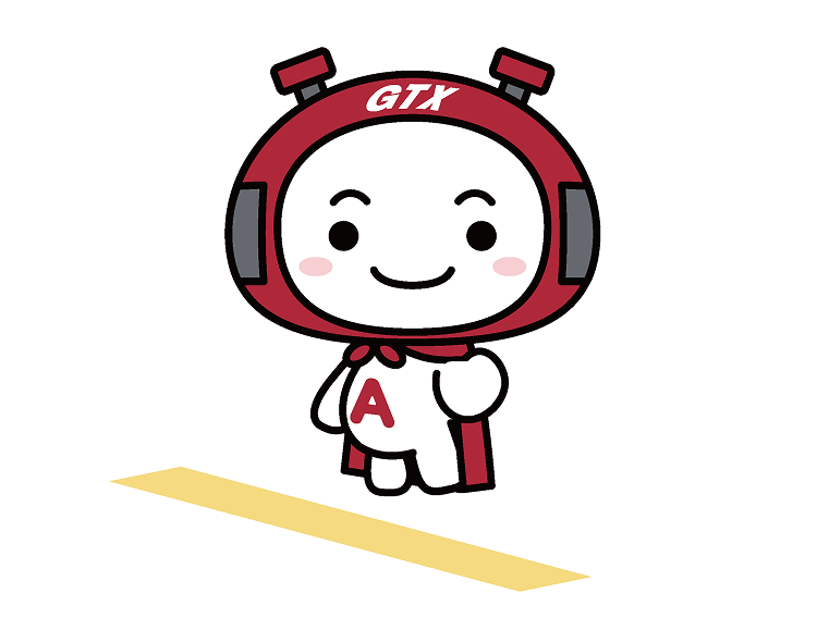 지티 캐릭터가 안전선 준수를 안내하는 모습