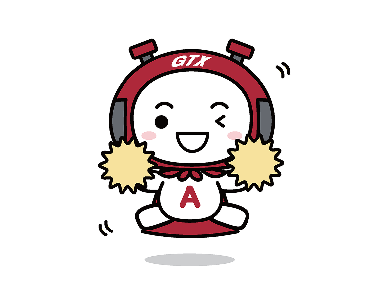 지티 캐릭터가 응원하는 모습