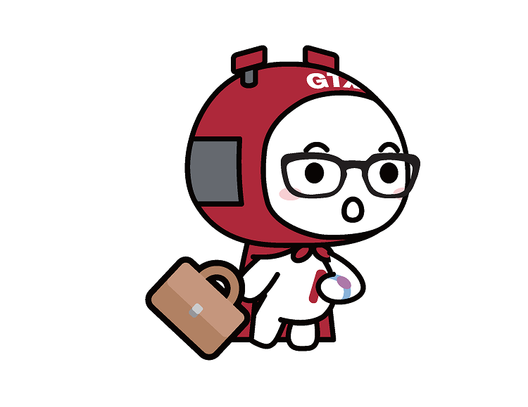 지티 캐릭터가 출퇴근을 안내하는 모습